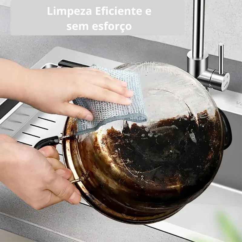 Pano de Limpeza em Aço MaxClean - Para Louças, Fogões e Banheiro