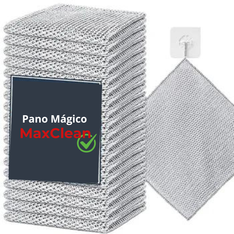 Pano de Limpeza em Aço MaxClean - Para Louças, Fogões e Banheiro