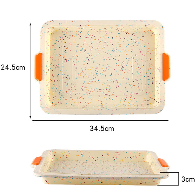 Forma de silicone antiaderente para brownie, pão e bolo