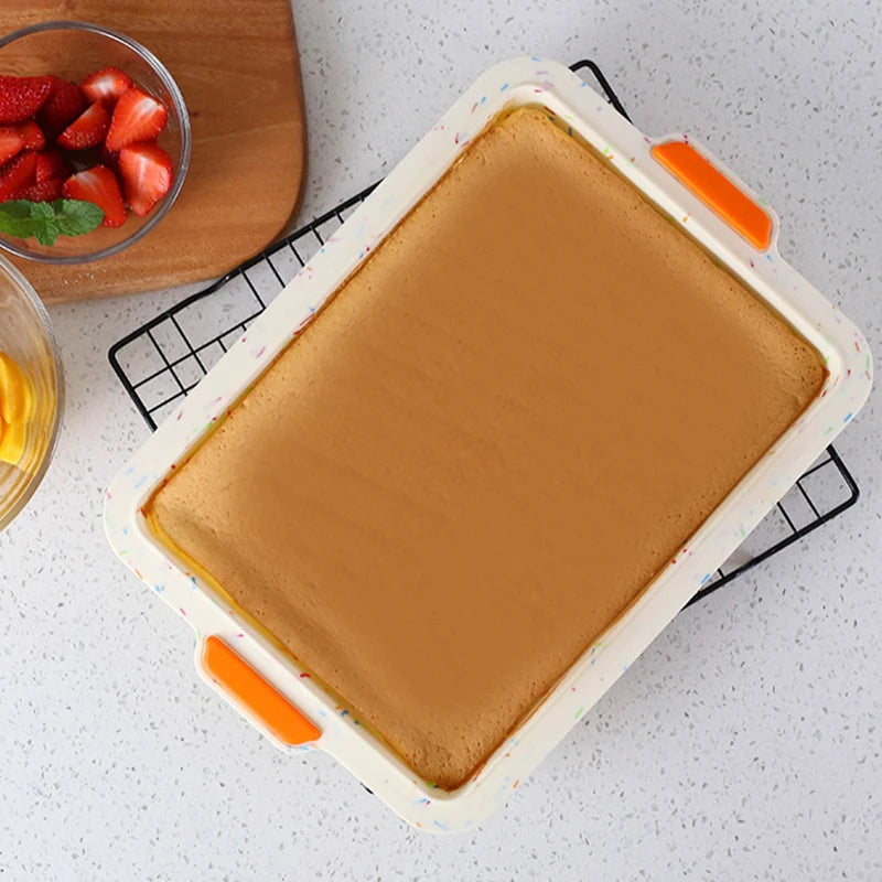 Forma de silicone antiaderente para brownie, pão e bolo