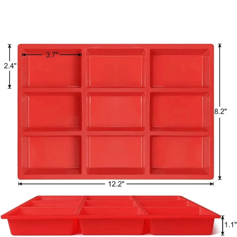 Forma de Silicone para Pão, Bolo, Muffin - 9 Lugares