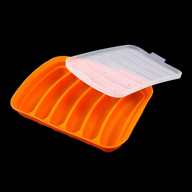 Moldes de salsicha de silicone com tampa