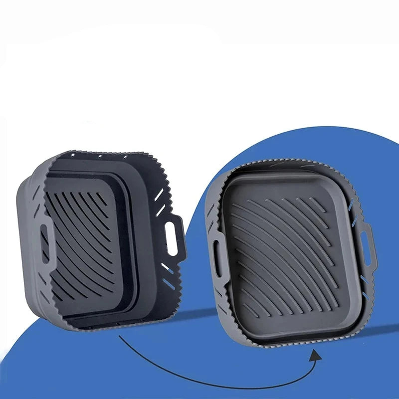 Cesta de Silicone Retrátil com Divisória para Air Fryer