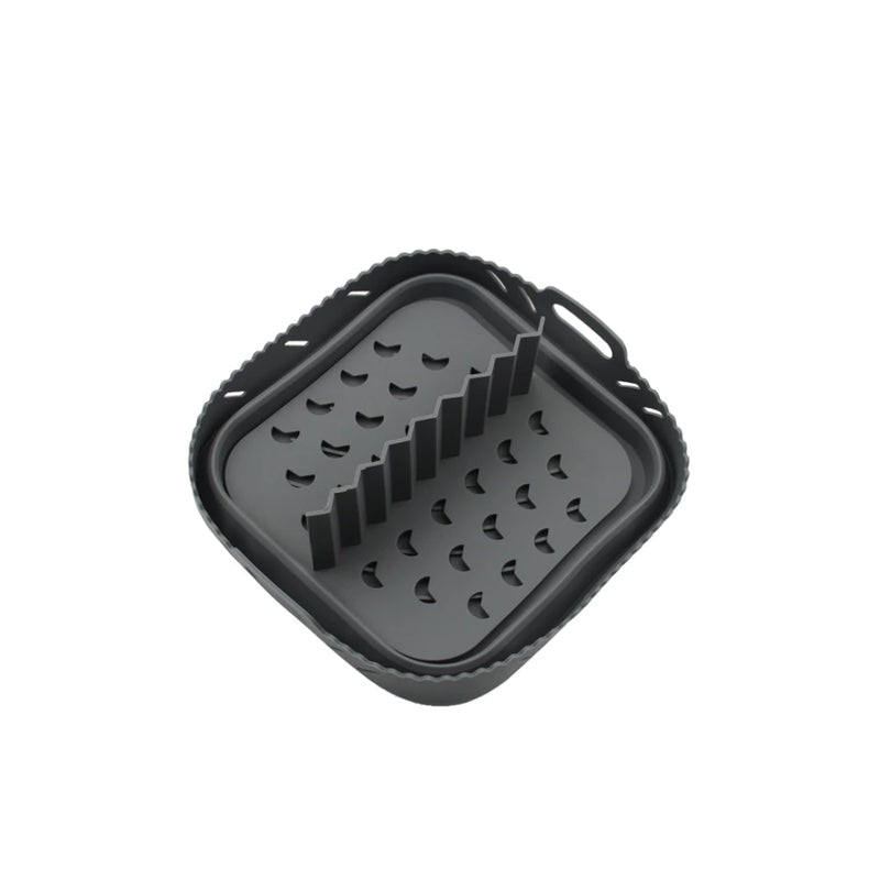 Cesta de Silicone Retrátil com Divisória para Air Fryer