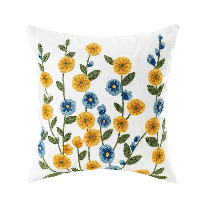 Capa Para Almofada Bordada  Milano Home - 45x45 Cm - Anemone