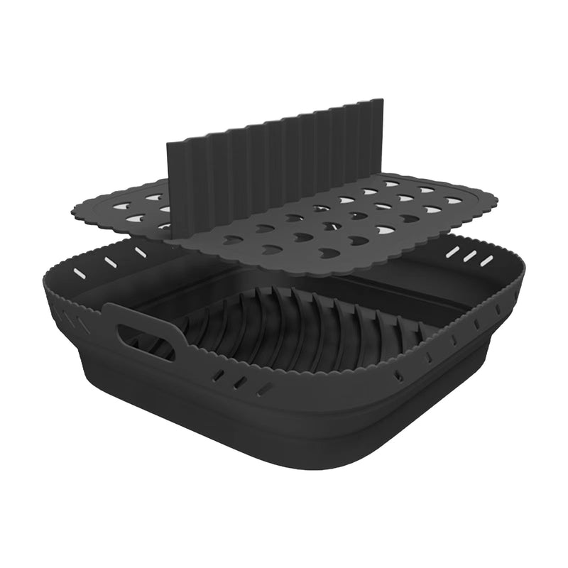 Cesta de Silicone Retrátil com Divisória para Air Fryer