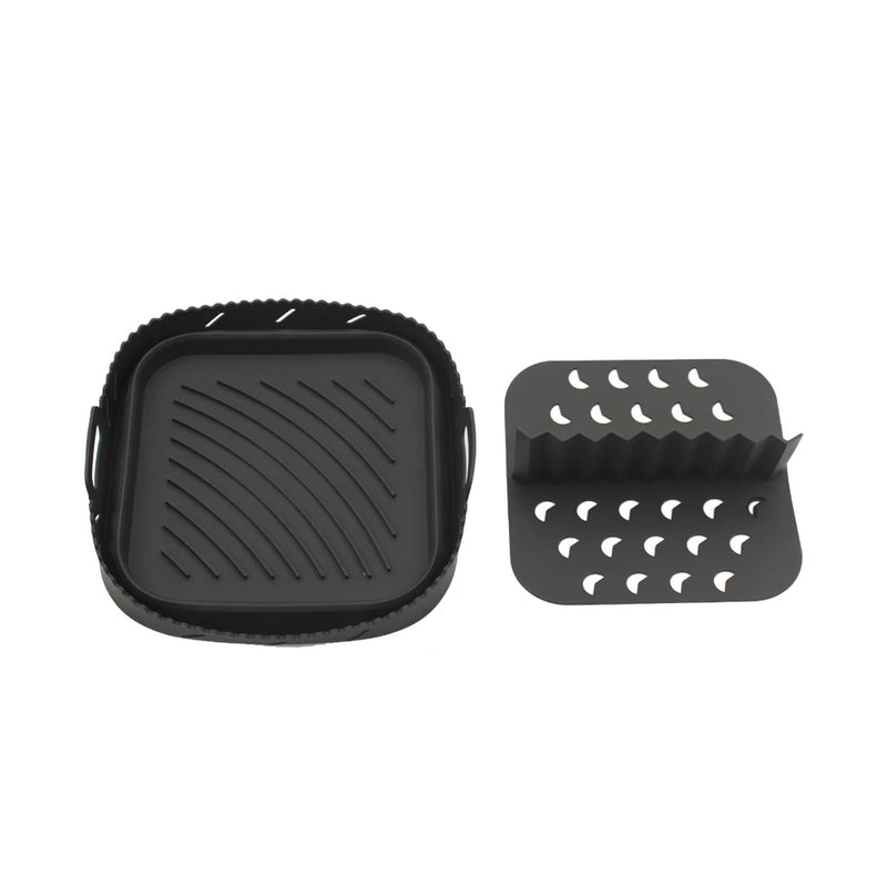 Cesta de Silicone Retrátil com Divisória para Air Fryer